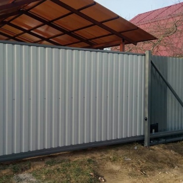 Ворота откатные механические под навес 2200x1500