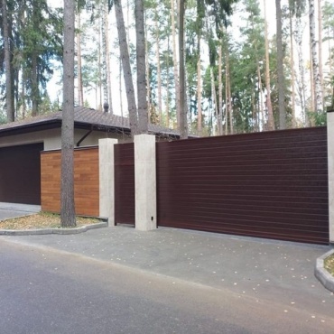 Въездные откатные ворота в коттедж 3200x2200